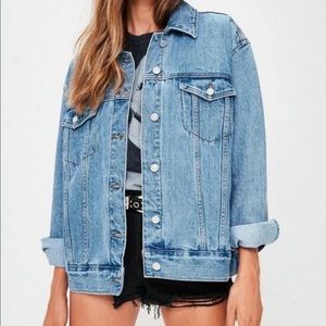 NWT Missguided oversized denim jacket